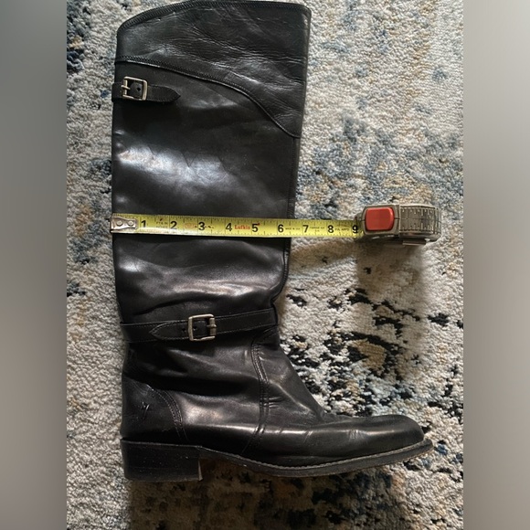 Frye Women's Black Tall Riding Leather Boots Size 8 - Picture 8 of 9